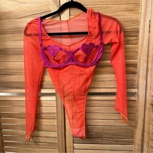 Fleur Du Mal Mesh Bodysuit size 32C